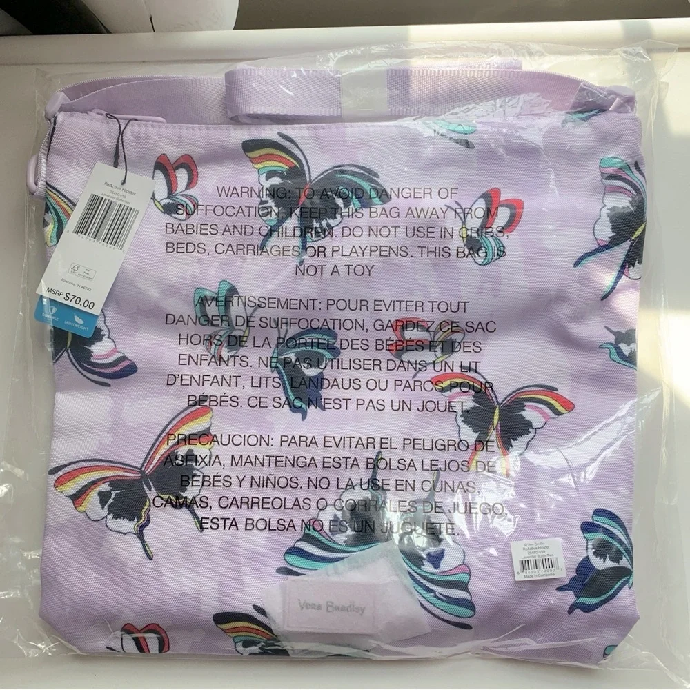🌷 Vera Bradley ReActive Hipster in Lavender Butterflies 🦋 NWT - Picture 14 of 15